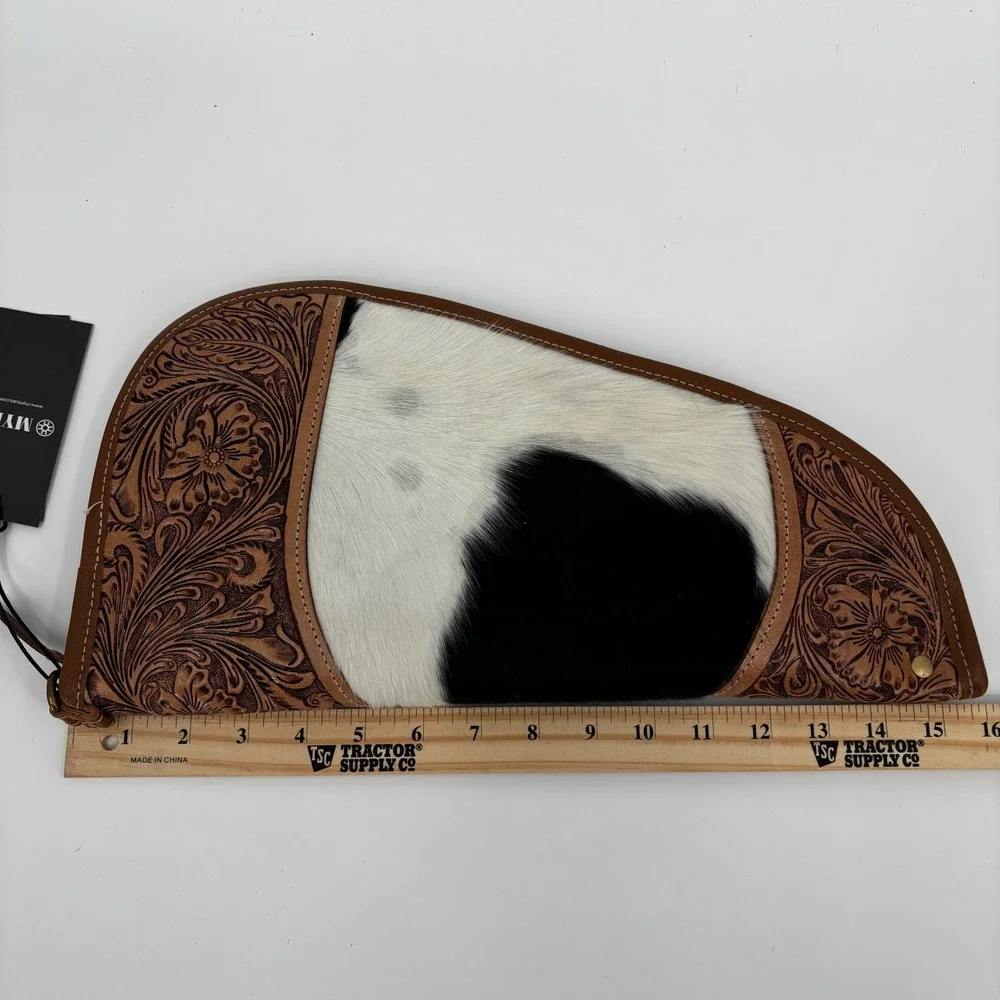 Myra Pistol Case Brown Cowhide Tooled Leather Sonoran Range S-10875 Western New‎